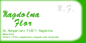 magdolna flor business card